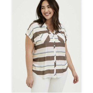 NWT Torrid Challis Button-Front Dolman Sleeve Top - Size 3